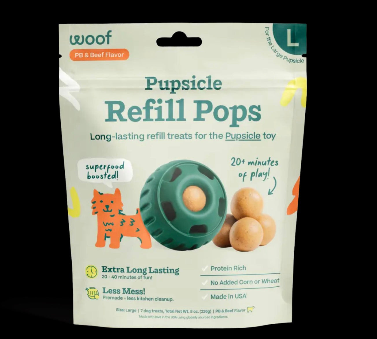 Pupsicle refills pops in Pb & Beef