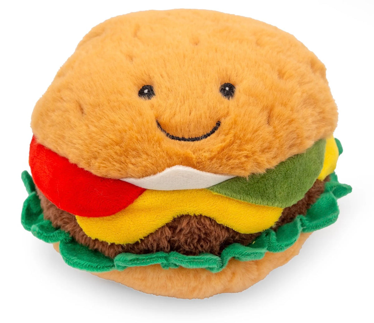 Stuffed Cheeseburger Dog toy