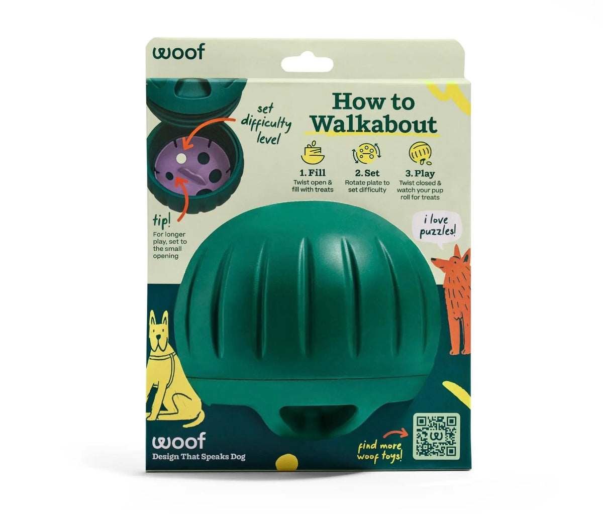Woof Walkabout Dog Treat Dispensing Toy