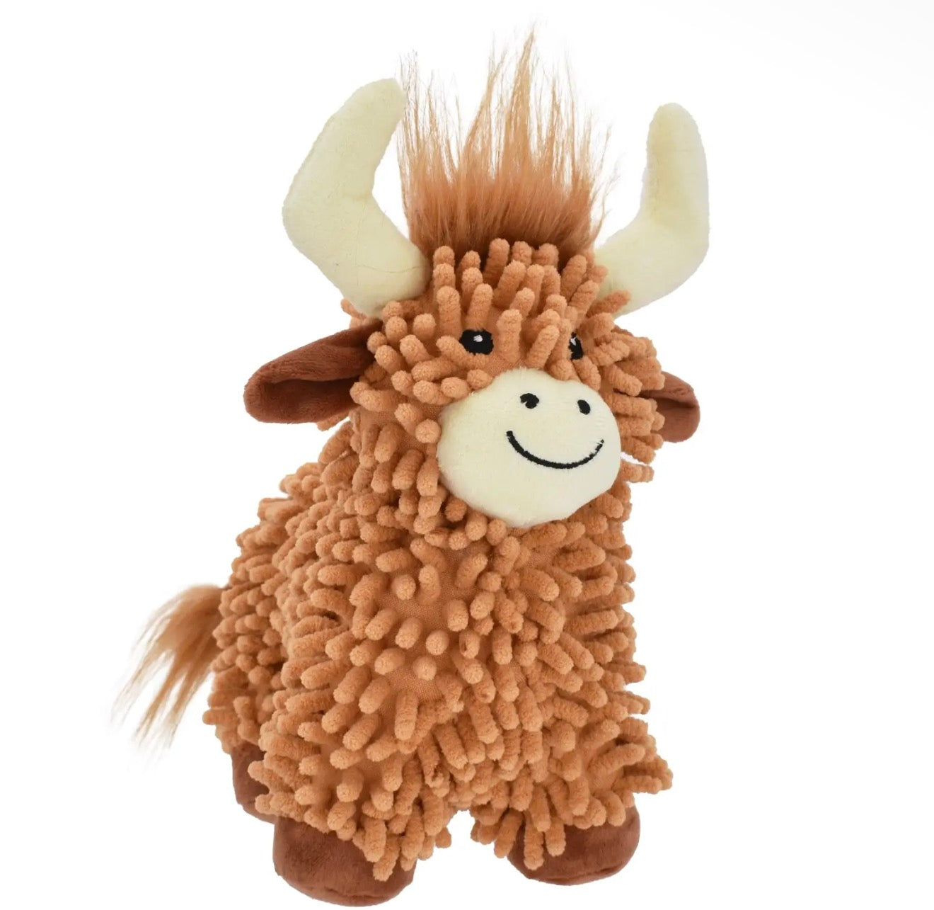 Fluffy Highland Cow Dog Toy