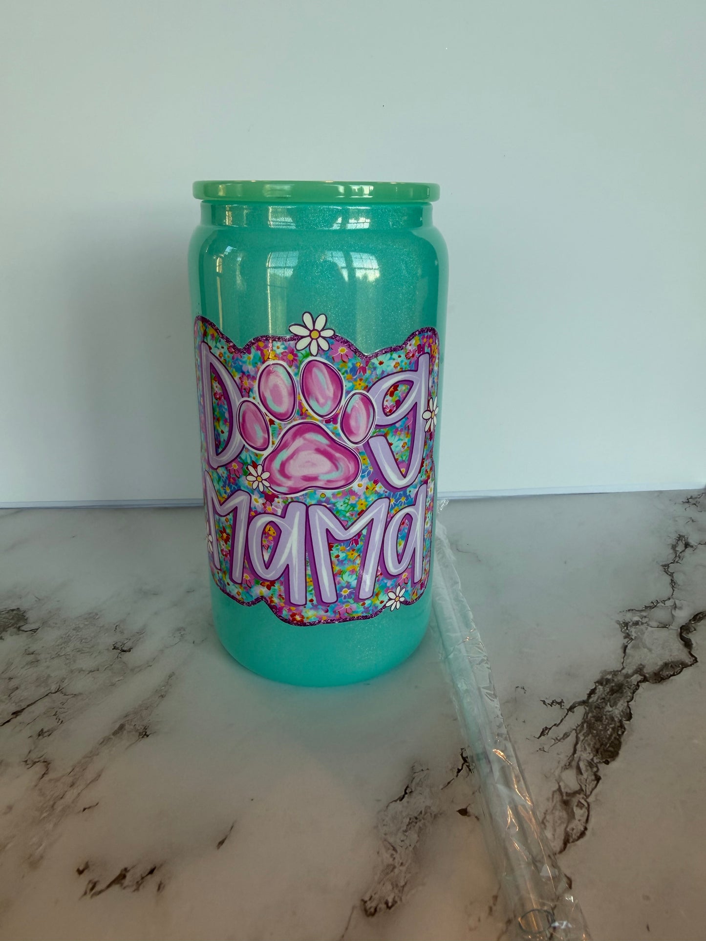 Mint Green "Dog Mama" Cup